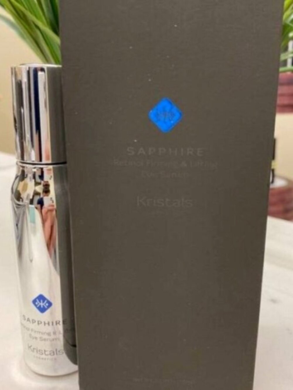 KRISTALS SAPPHIRE RETINOL FIRMING & LIFTING EYE SERUM-1.7 fl oz/50 ml-NEW-SEALED